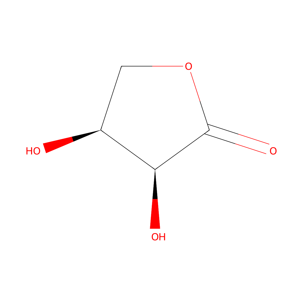 L-Erythrono-1,4-lactone molecular structure, CAS 23732-40-3