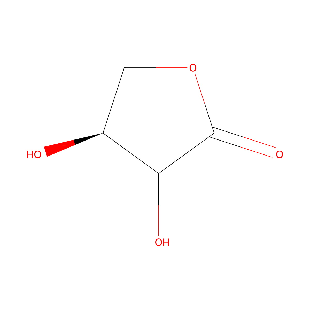D-Erythronic acid gamma-lactone molecular structure, CAS 23732-41-4
