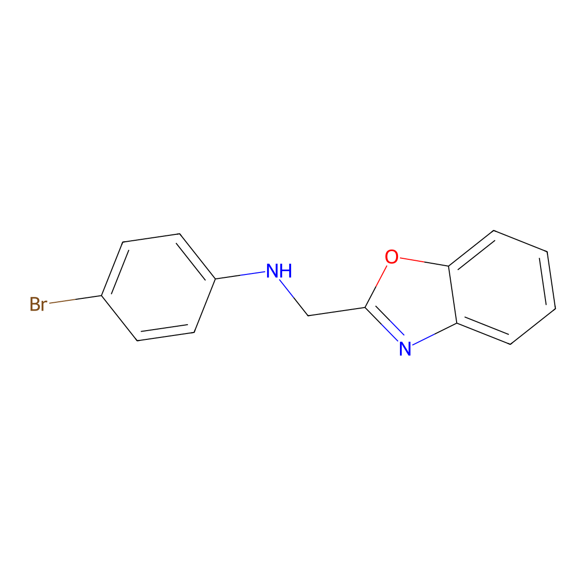 N-(1,3-benzoxazol-2-ylmethyl)-4-bromoaniline molecular structure, CAS 2373280-36-3
