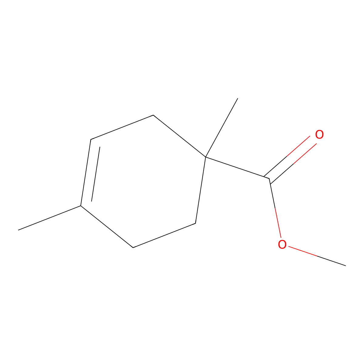 3-Cyclohexene-1-carboxylic acid, 1,4-dimethyl-, methyl ester molecular structure, CAS 23733-88-2