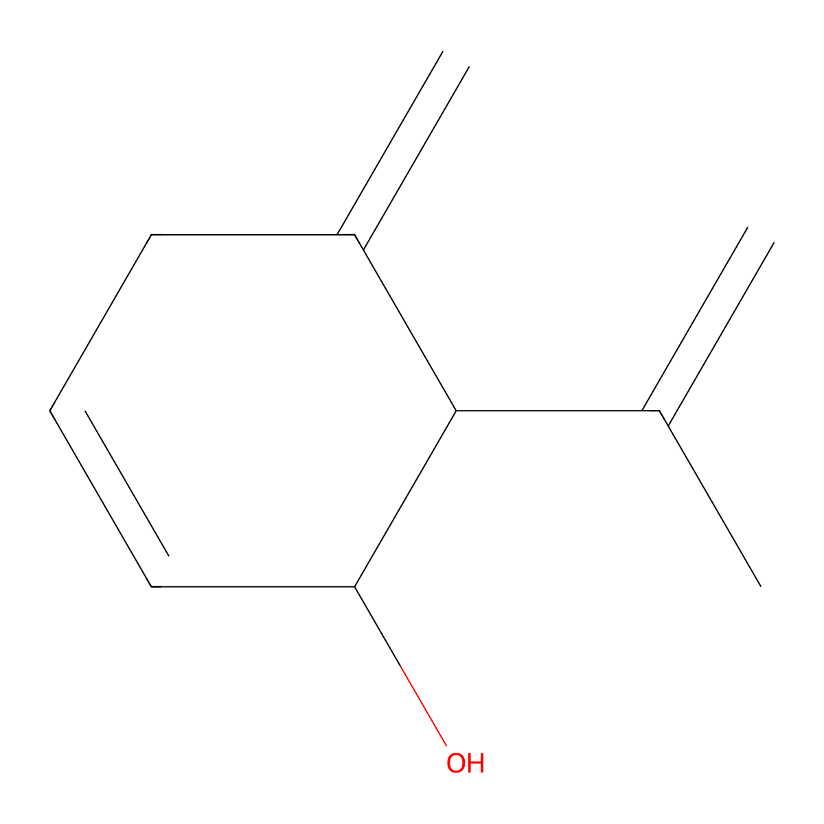 5-Methylidene-6-(prop-1-en-2-yl)cyclohex-2-en-1-ol molecular structure, CAS 23734-06-7