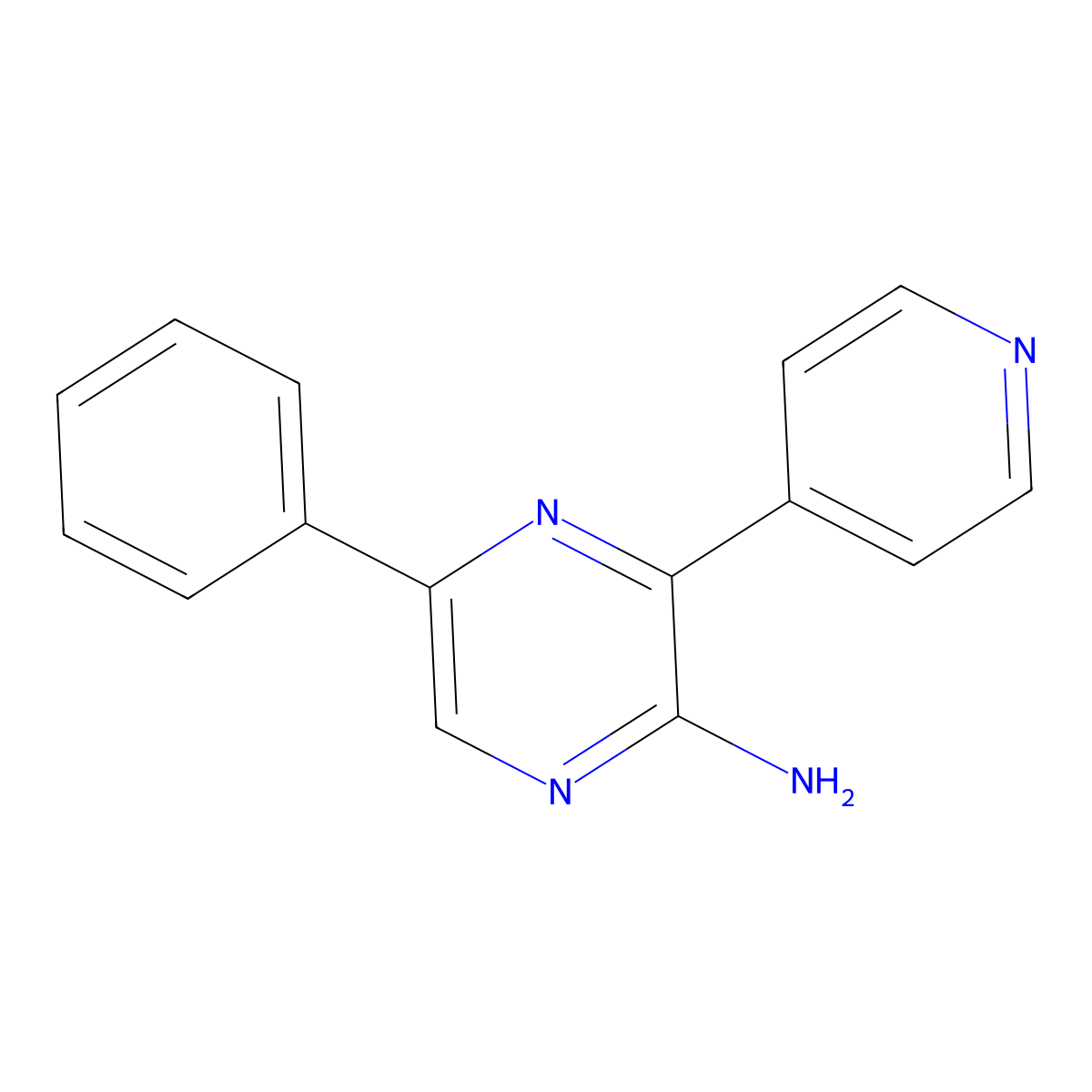 5-Phenyl-3-(pyridin-4-YL)pyrazin-2-amine molecular structure, CAS 2373417-03-7