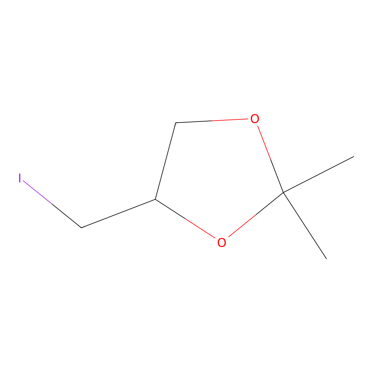 (R)-4-(Iodomethyl)-2,2-dimethyl-1,3-dioxolane molecular structure, CAS 23735-39-9