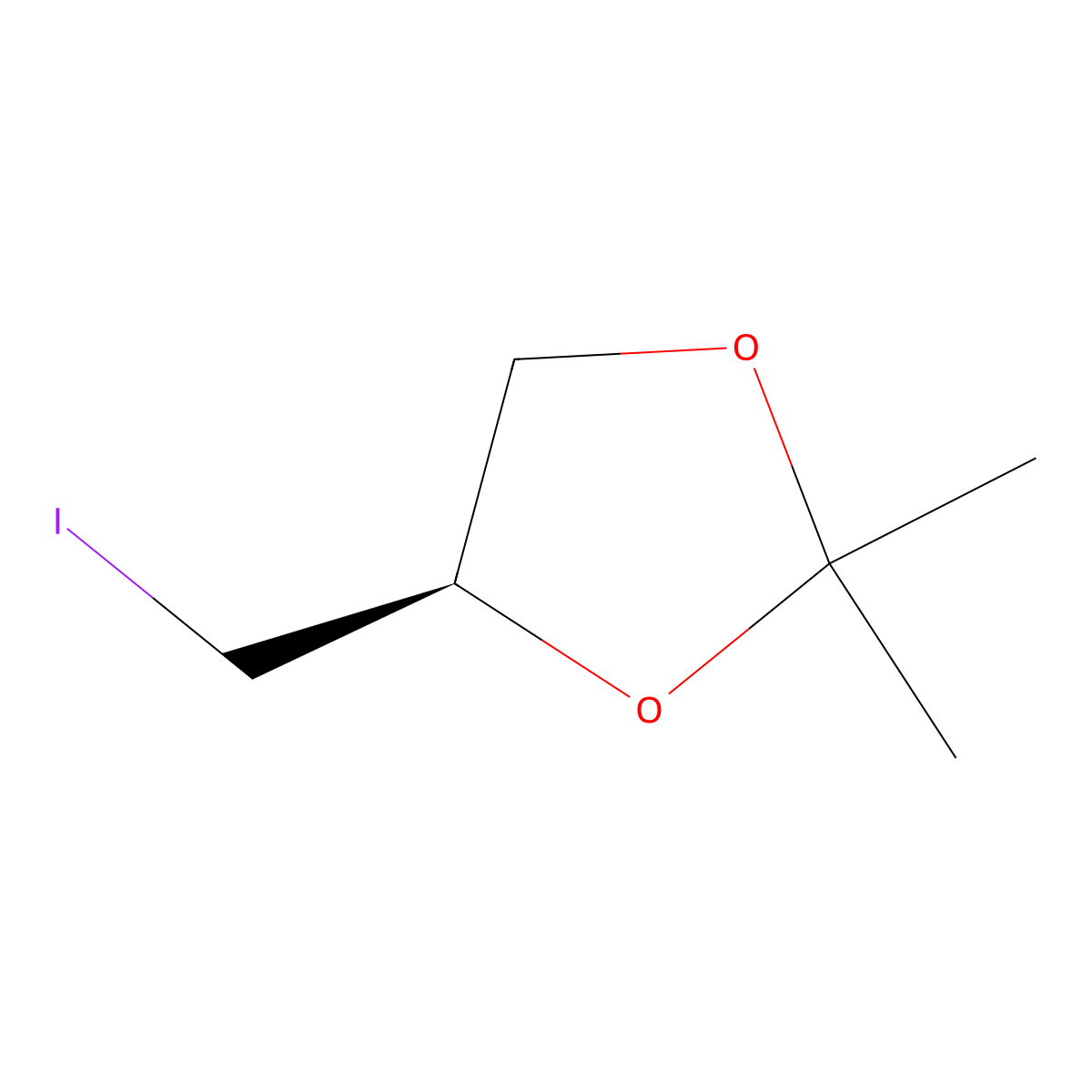 (R)-4-(Iodomethyl)-2,2-dimethyl-1,3-dioxolane molecular structure, CAS 23735-39-9
