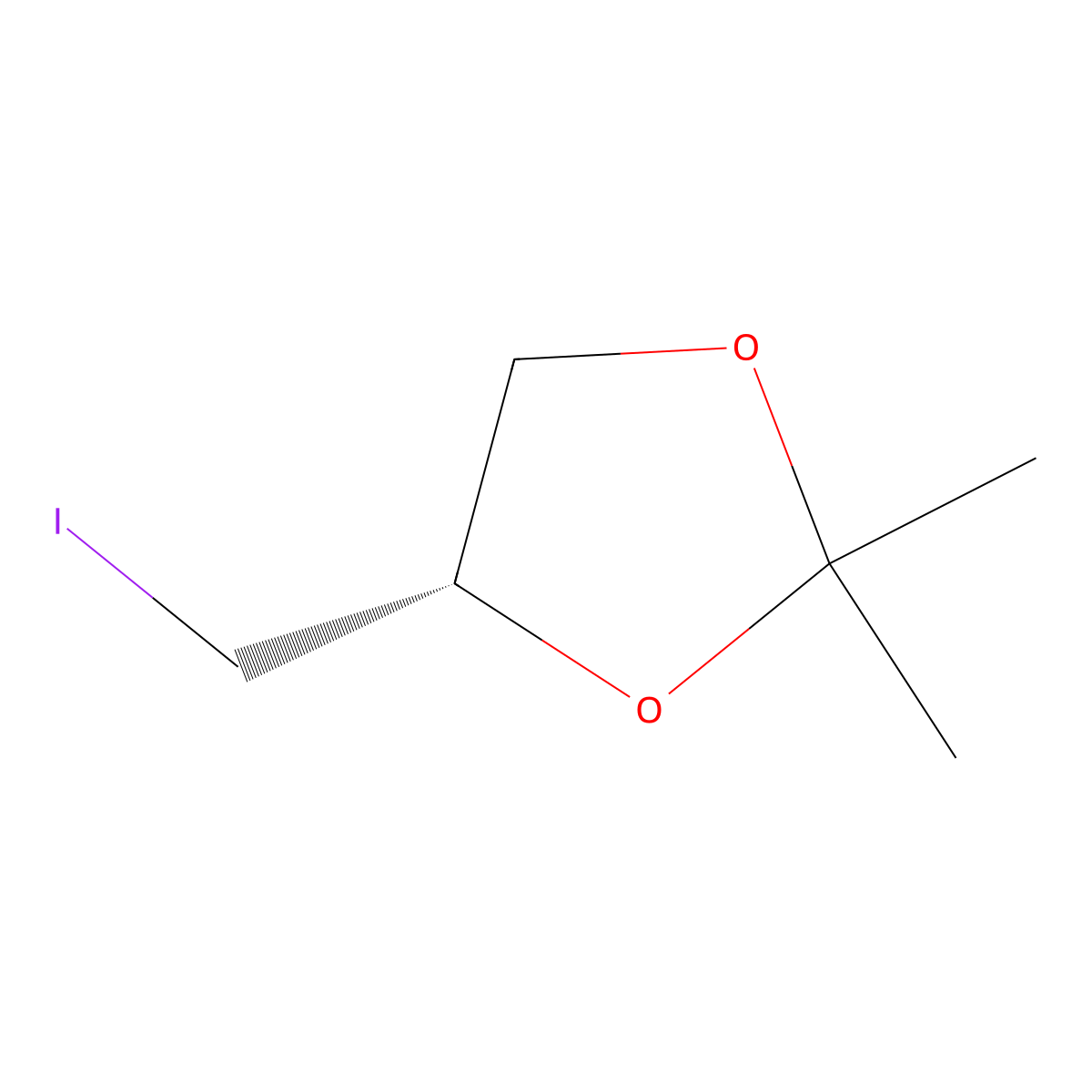 2,2-Dimethyl-4(S)-4-iodomethyl-1,3-dioxalane molecular structure, CAS 23735-44-6