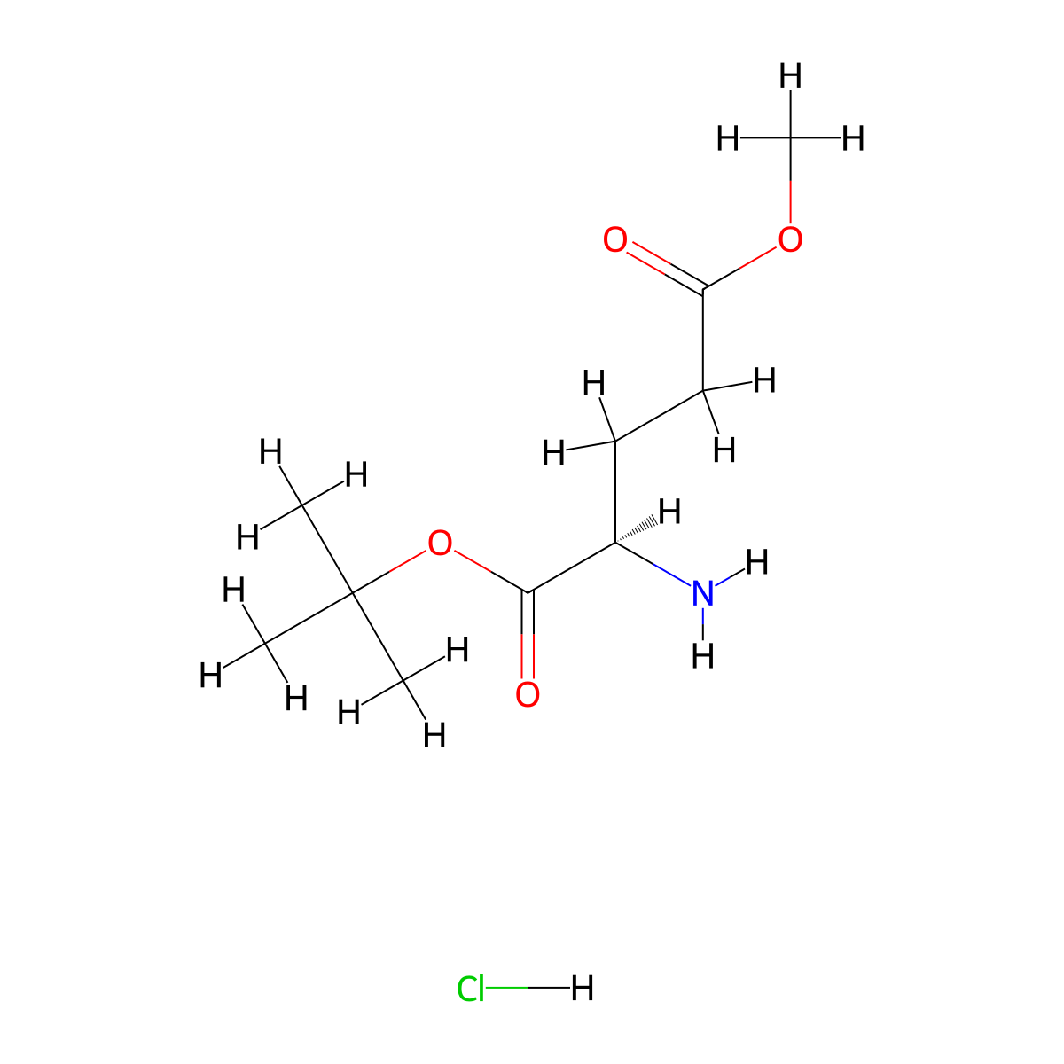 1-(tert-Butyl) 5-methyl D-glutamate hydrochloride molecular structure, CAS 23736-76-7