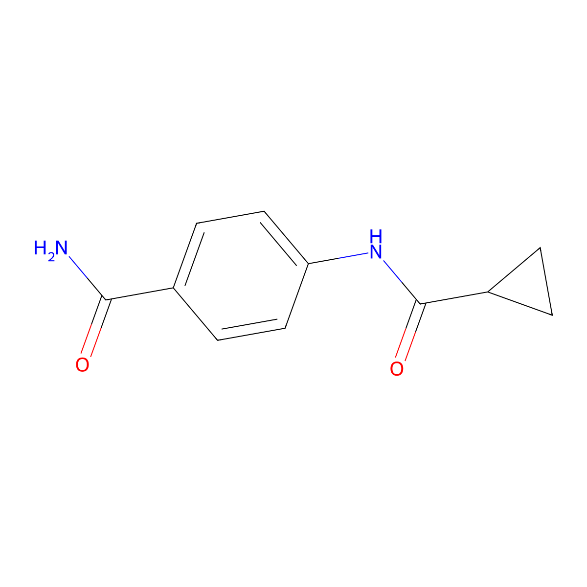 4-[(Cyclopropylcarbonyl)amino]benzamide molecular structure, CAS 23737-37-3