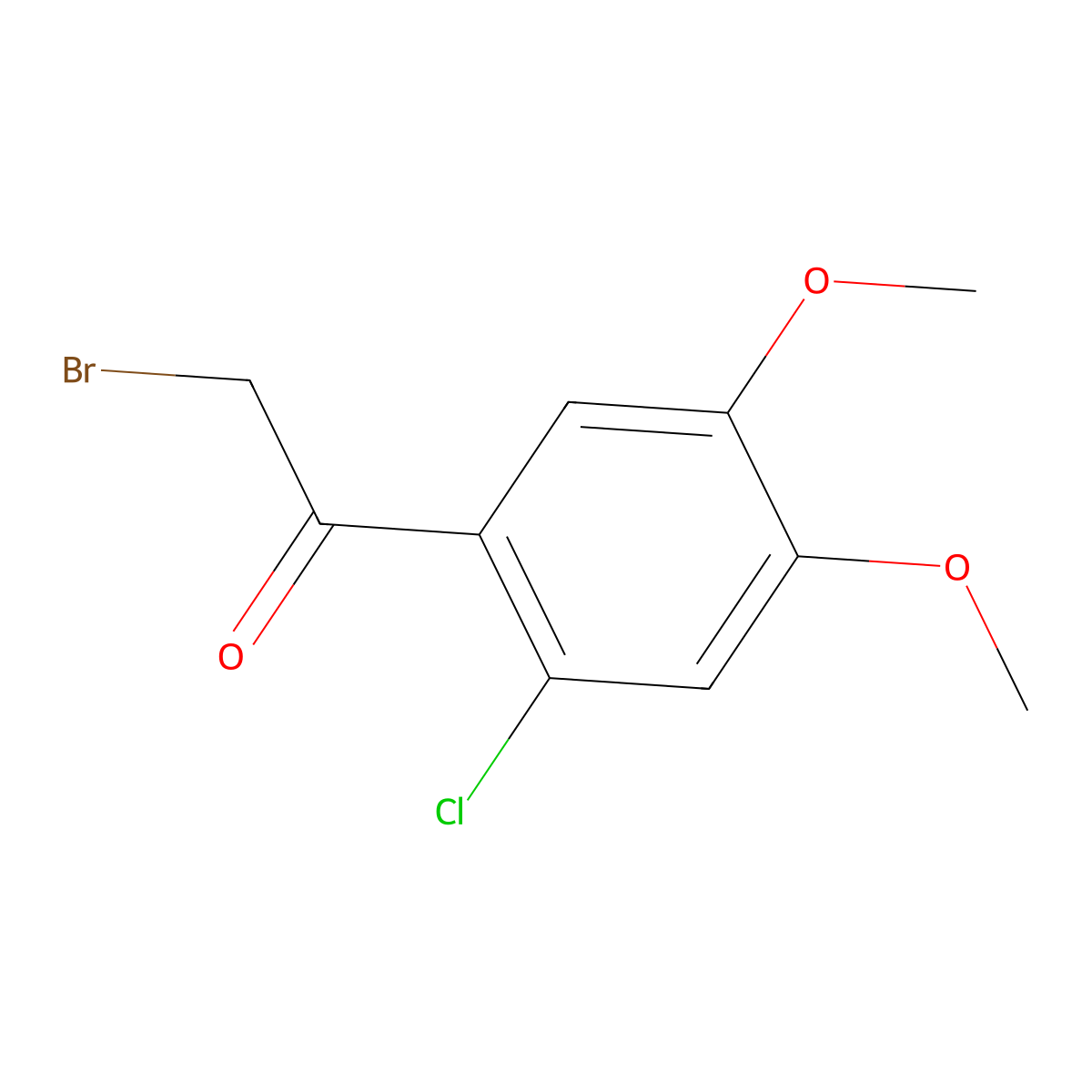 2-Bromo-1-(2-chloro-4,5-dimethoxyphenyl)ethan-1-one molecular structure, CAS 237384-61-1