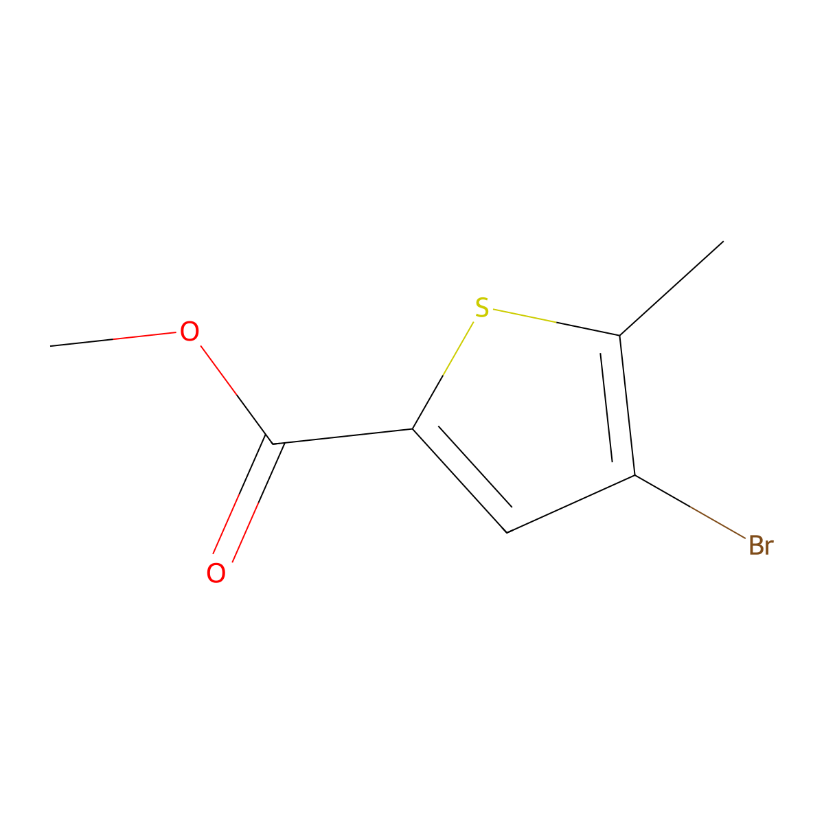 Methyl 4-bromo-5-methylthiophene-2-carboxylate molecular structure, CAS 237385-15-8