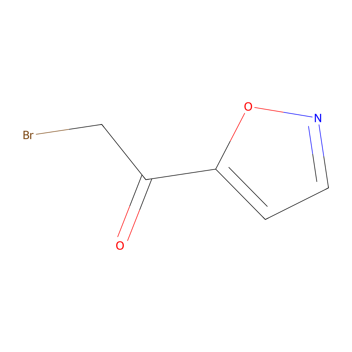 2-Bromo-1-(1,2-oxazol-5-yl)ethan-1-one molecular structure, CAS 237386-05-9