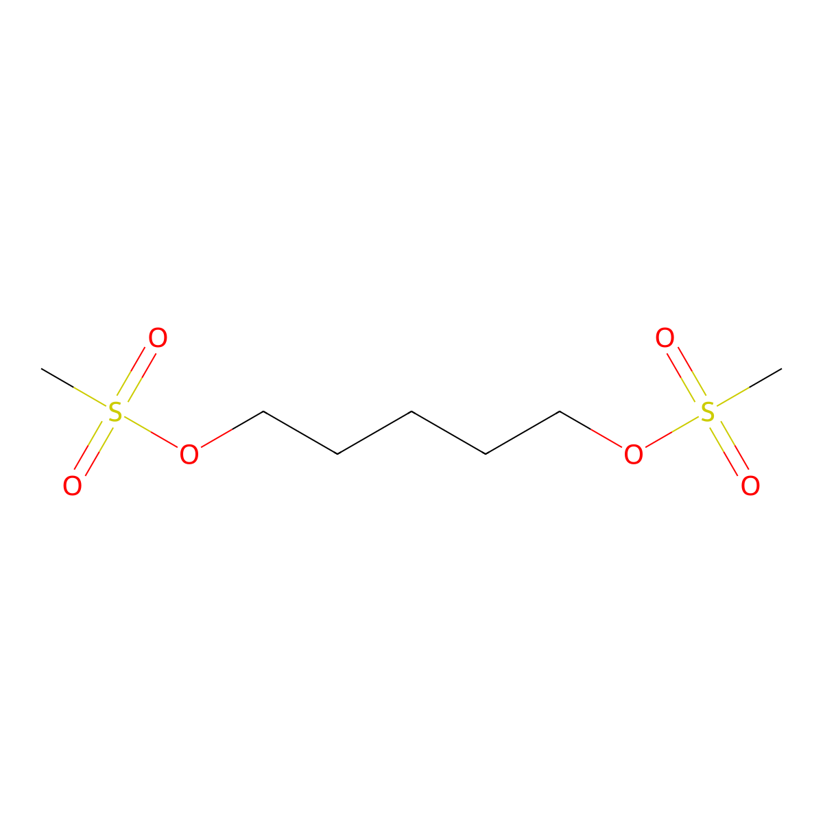 1,5-Pentanediol, 1,5-dimethanesulfonate molecular structure, CAS 2374-22-3