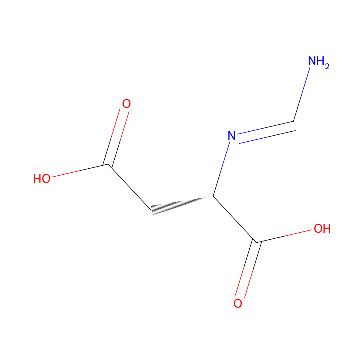 N-formimidoyl-L-aspartic acid molecular structure, CAS 2374-41-6