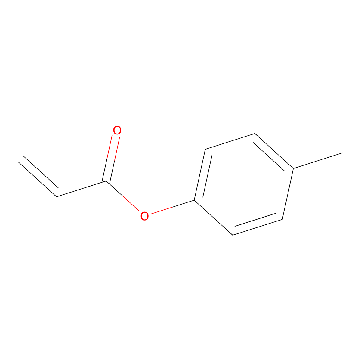 4-Methylphenyl prop-2-enoate molecular structure, CAS 2374-55-2