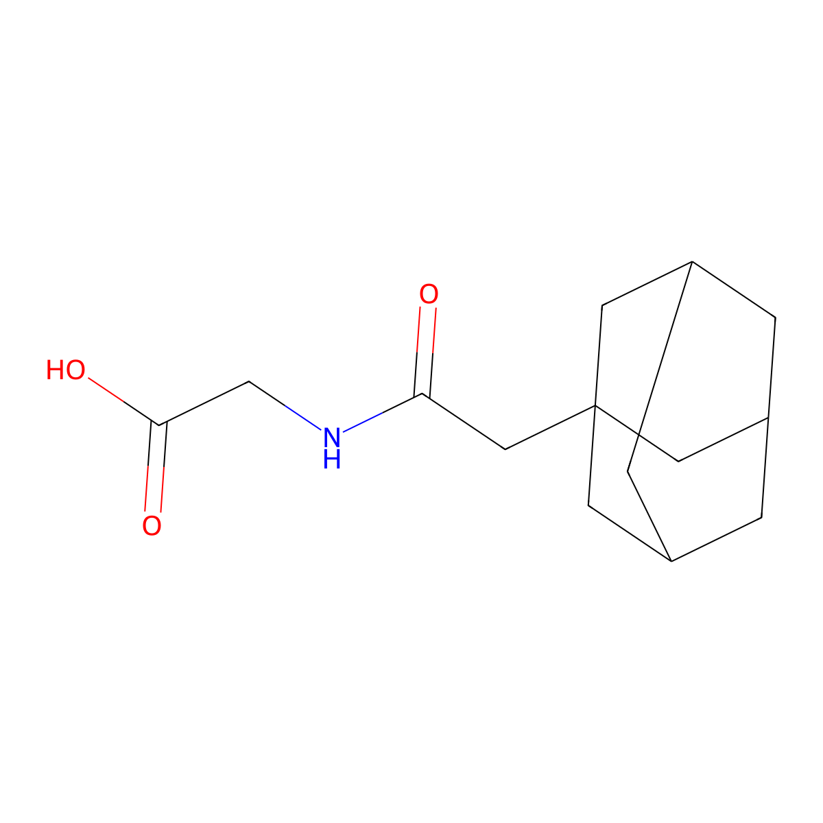 2-[2-(Adamantan-1-yl)acetamido]acetic acid molecular structure, CAS 237400-99-6