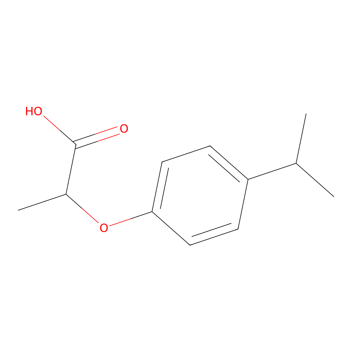 2-(4-Isopropylphenoxy)propanoic acid molecular structure, CAS 237412-04-3