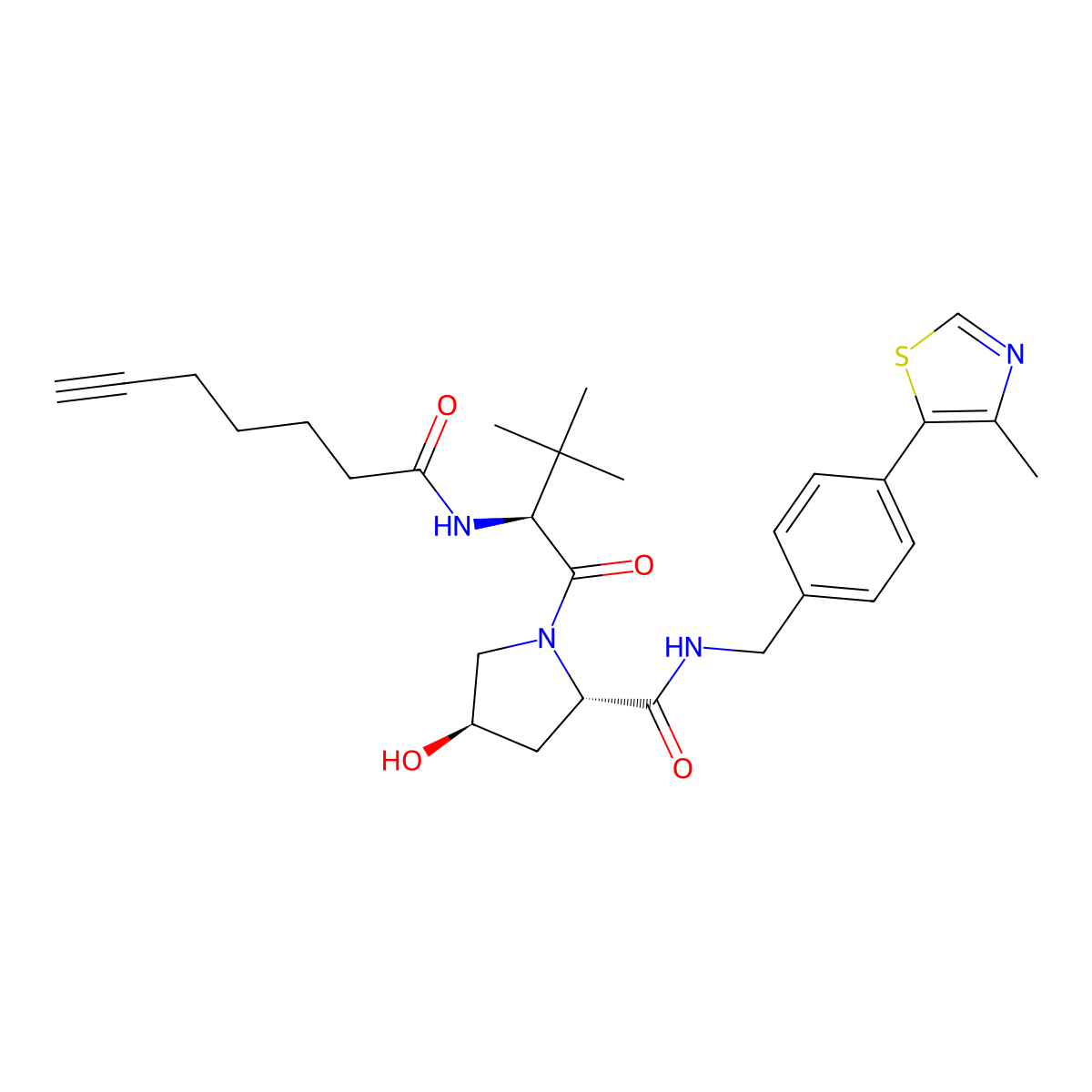 (S,R,S)-AHPC-CO-C4-alkyne molecular structure, CAS 2374122-28-6
