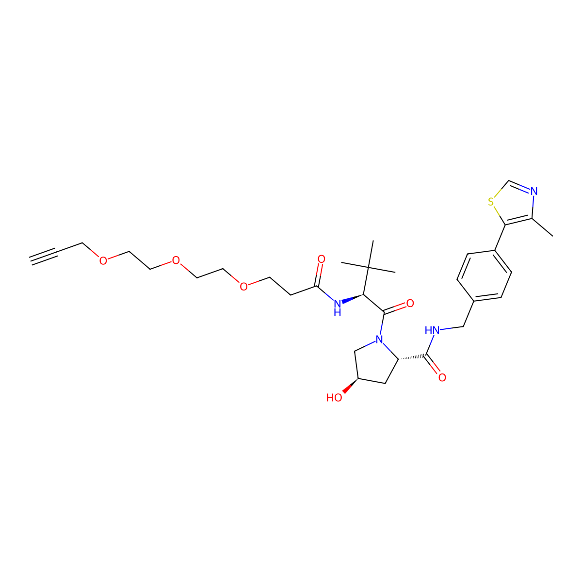 (S,R,S)-AHPC-CO-PEG3-propargyl molecular structure, CAS 2374122-30-0