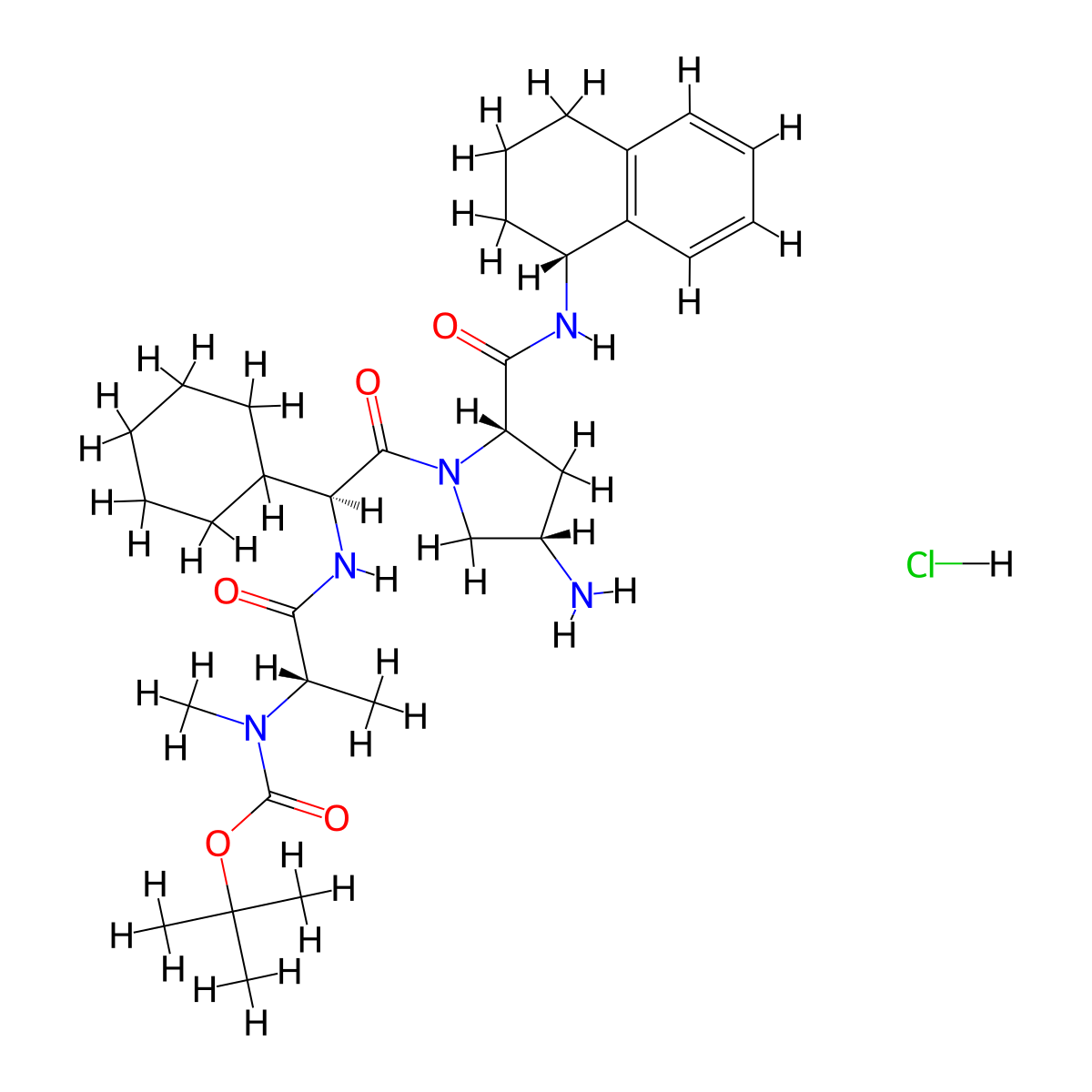 A 410099.1, amine-Boc hydrochloride molecular structure, CAS 2374122-37-7