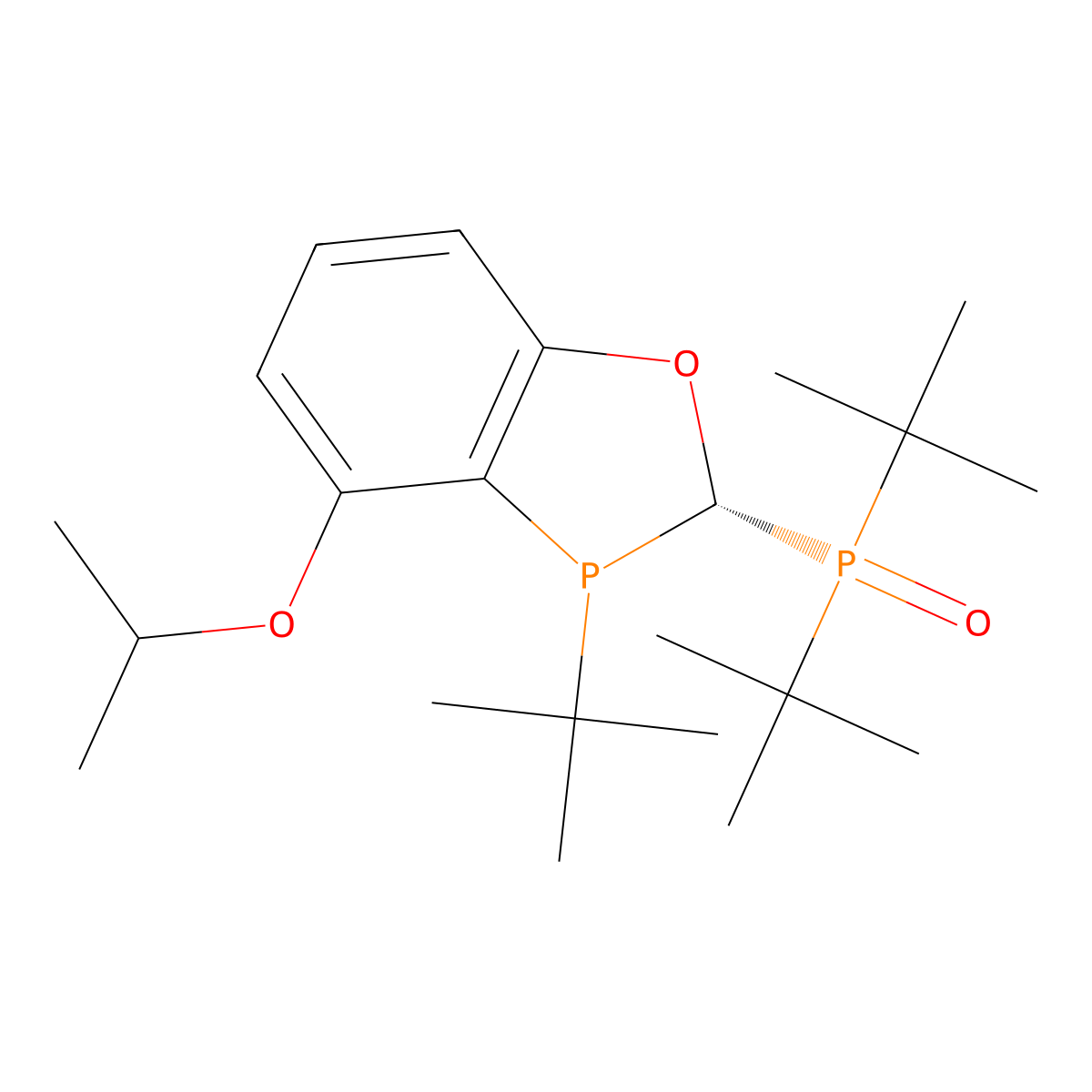(2S)-3-tert-butyl-2-ditert-butylphosphoryl-4-propan-2-yloxy-2H-1,3-benzoxaphosphole molecular structure, CAS 2374143-32-3