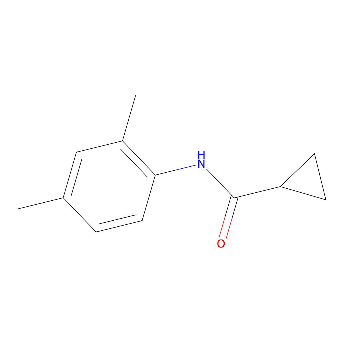 2',4'-Dimethyl-1-cyclopropanecarboxanilide molecular structure, CAS 23742-31-6