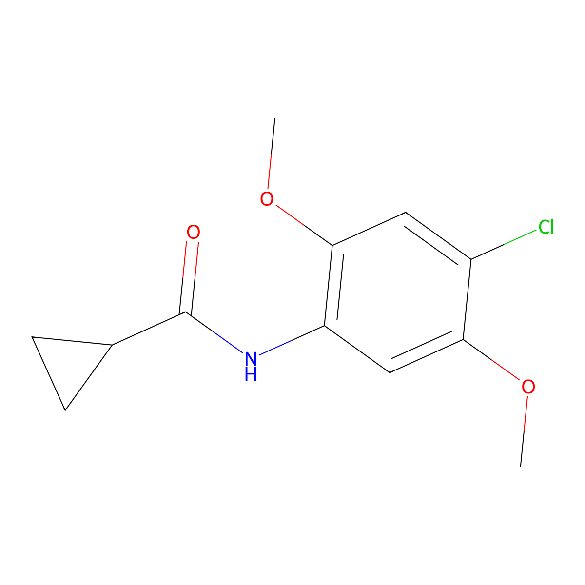 N-(4-chloro-2,5-dimethoxyphenyl)cyclopropanecarboxamide molecular structure, CAS 23742-43-0