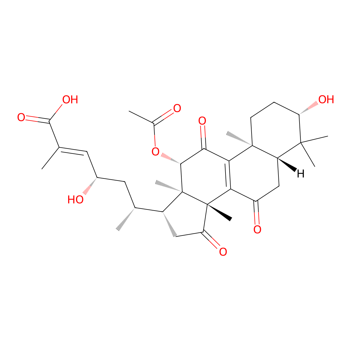 12|A-Acetoxyganoderic Acid |E molecular structure, CAS 2374206-90-1