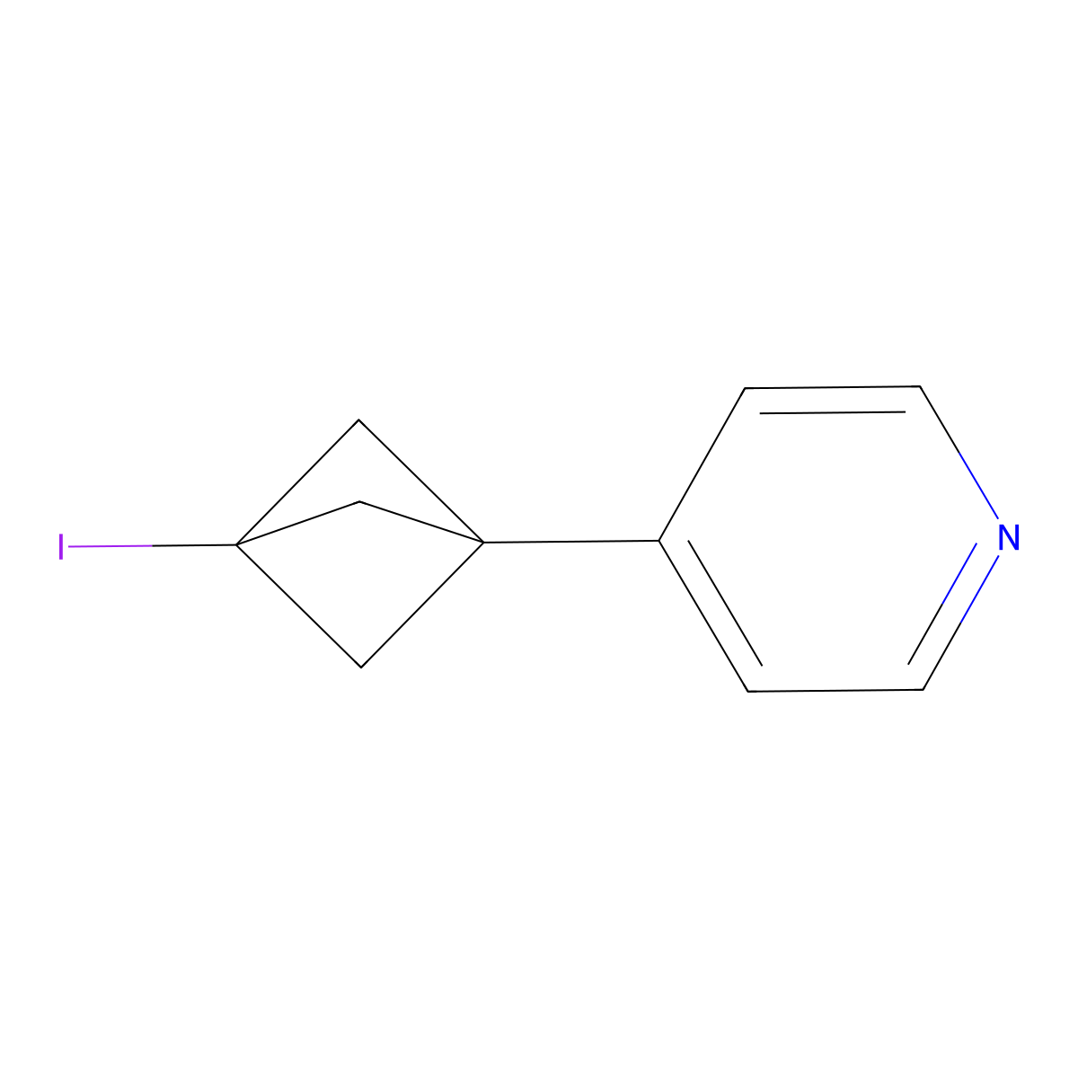 4-{3-Iodobicyclo[1.1.1]pentan-1-yl}pyridine molecular structure, CAS 2374230-97-2