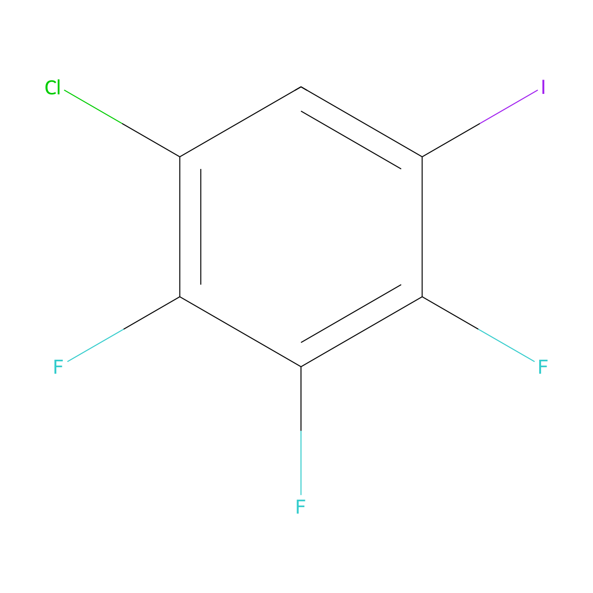 1-Chloro-2,3,4-trifluoro-5-iodobenzene molecular structure, CAS 2374235-89-7