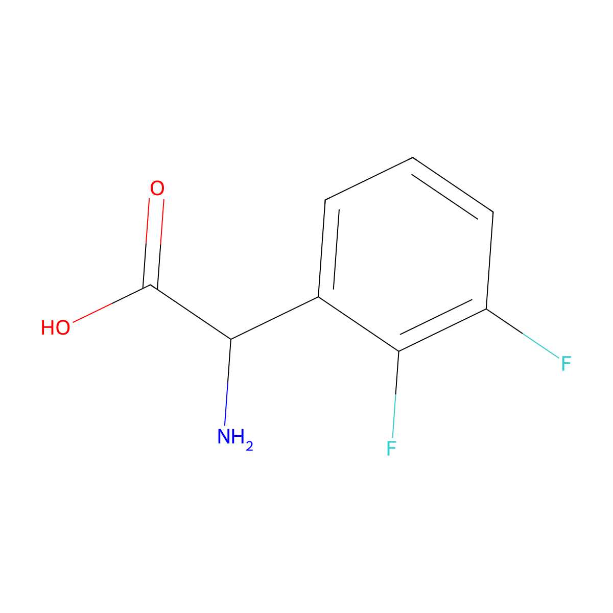 2-amino-2-(2,3-difluorophenyl)acetic Acid molecular structure, CAS 237424-16-7