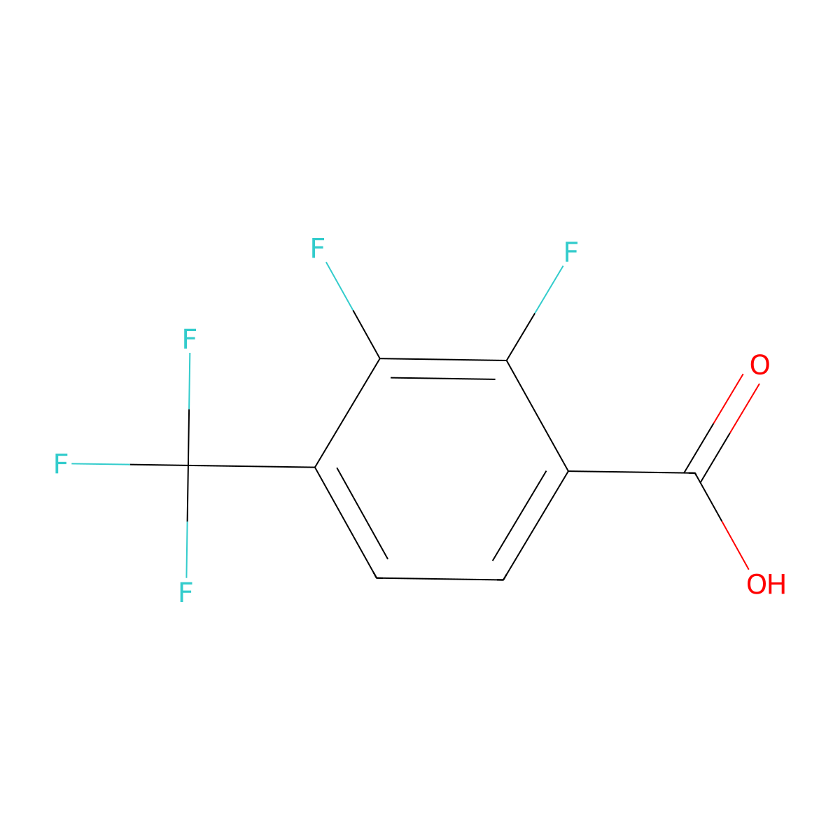 2,3-Difluoro-4-(trifluoromethyl)benzoic acid molecular structure, CAS 237424-17-8