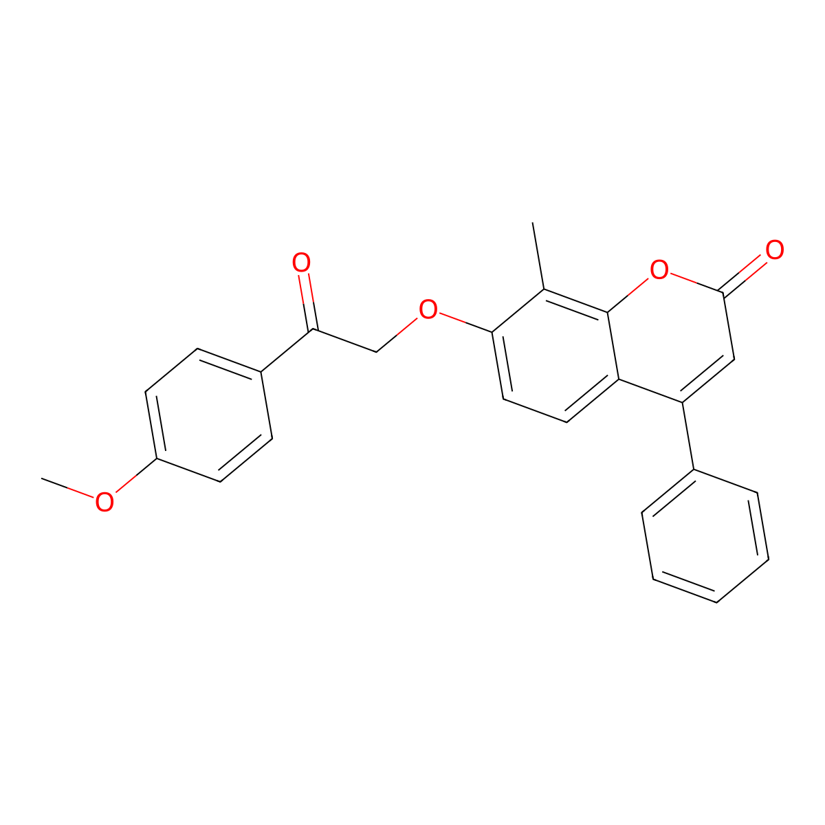 7-[2-(4-methoxyphenyl)-2-oxoethoxy]-8-methyl-4-phenyl-2H-chromen-2-one molecular structure, CAS 237424-61-2