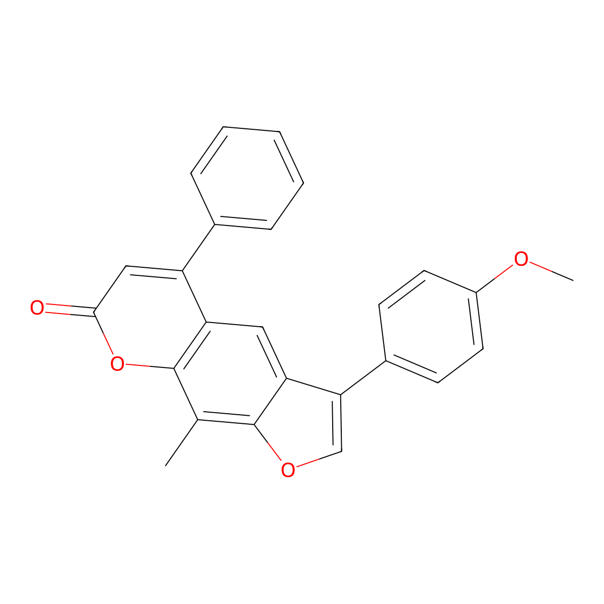 3-(4-methoxyphenyl)-9-methyl-5-phenyl-7H-furo[3,2-g]chromen-7-one molecular structure, CAS 237424-65-6