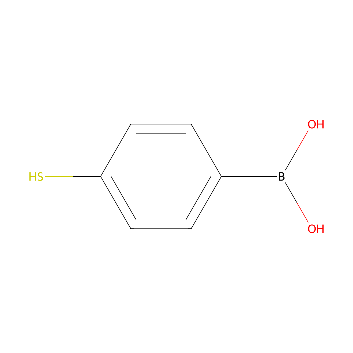 4-Mercaptophenylboronic acid molecular structure, CAS 237429-33-3