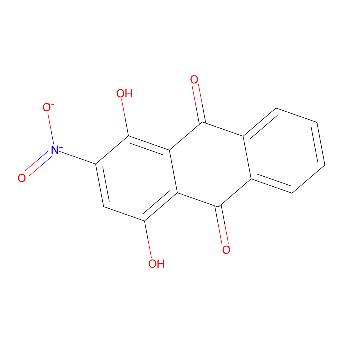 1,4-Dihydroxy-2-nitroanthracene-9,10-dione molecular structure, CAS 23743-40-0