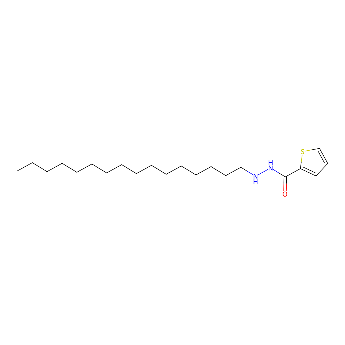 2-Thiophenecarboxylic acid, 2-hexadecylhydrazide molecular structure, CAS 2374313-54-7