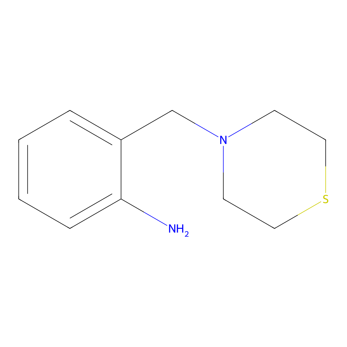 2-(Thiomorpholin-4-ylmethyl)aniline molecular structure, CAS 237432-14-3