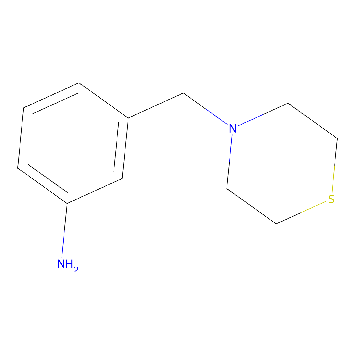 3-(Thiomorpholin-4-ylmethyl)aniline molecular structure, CAS 237432-15-4