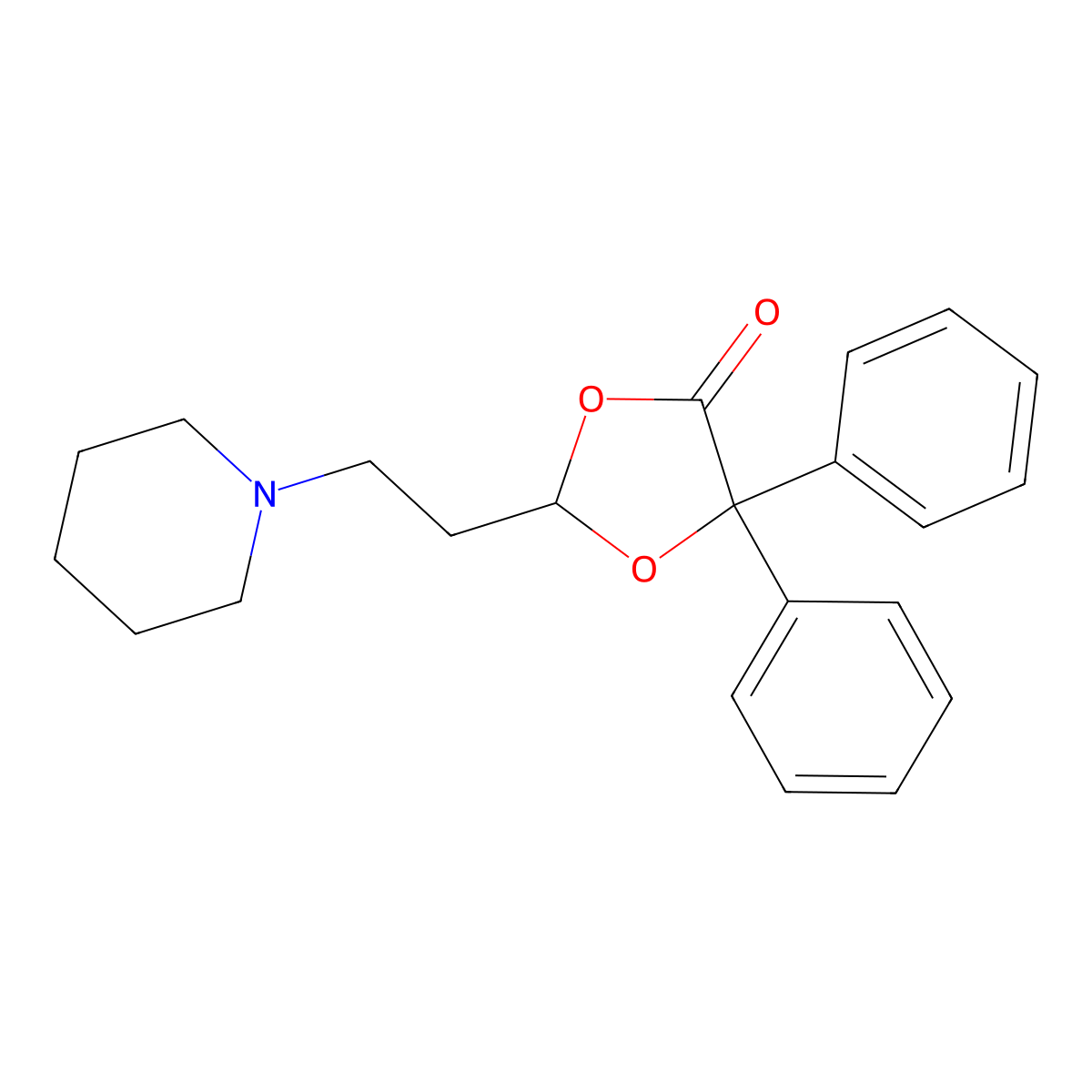 Pipoxolan molecular structure, CAS 23744-24-3