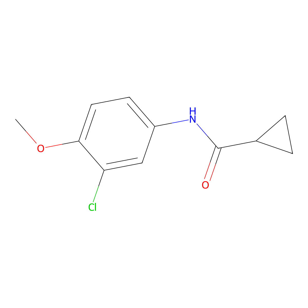 N-(3-chloro-4-methoxyphenyl)cyclopropanecarboxamide molecular structure, CAS 23745-24-6