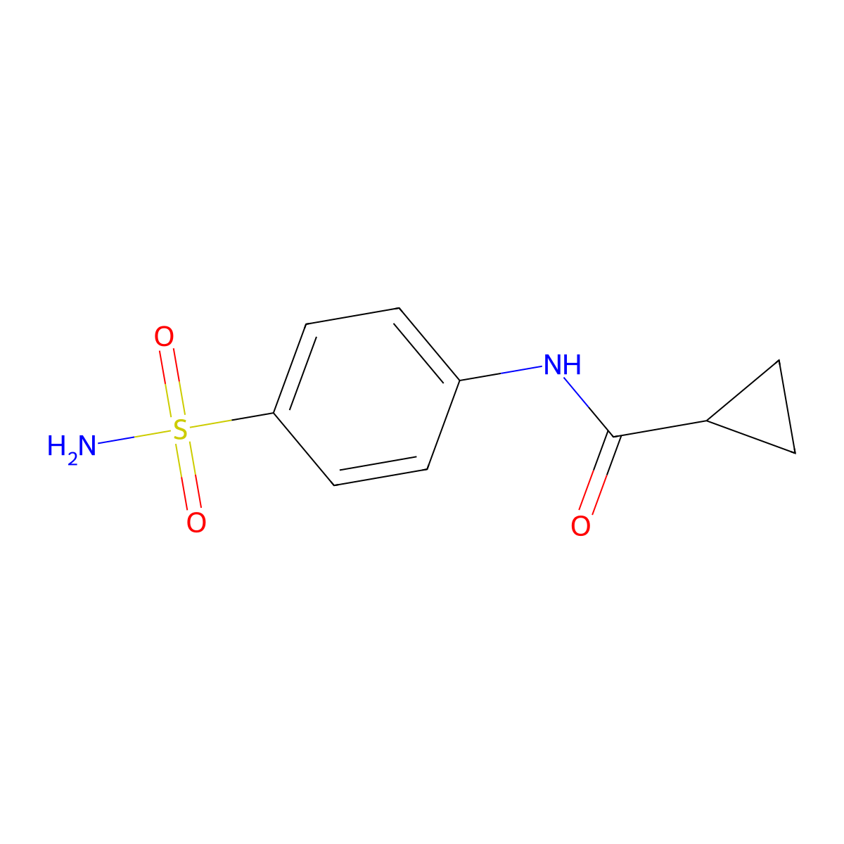 N-(4-sulfamoylphenyl)cyclopropanecarboxamide molecular structure, CAS 23745-32-6