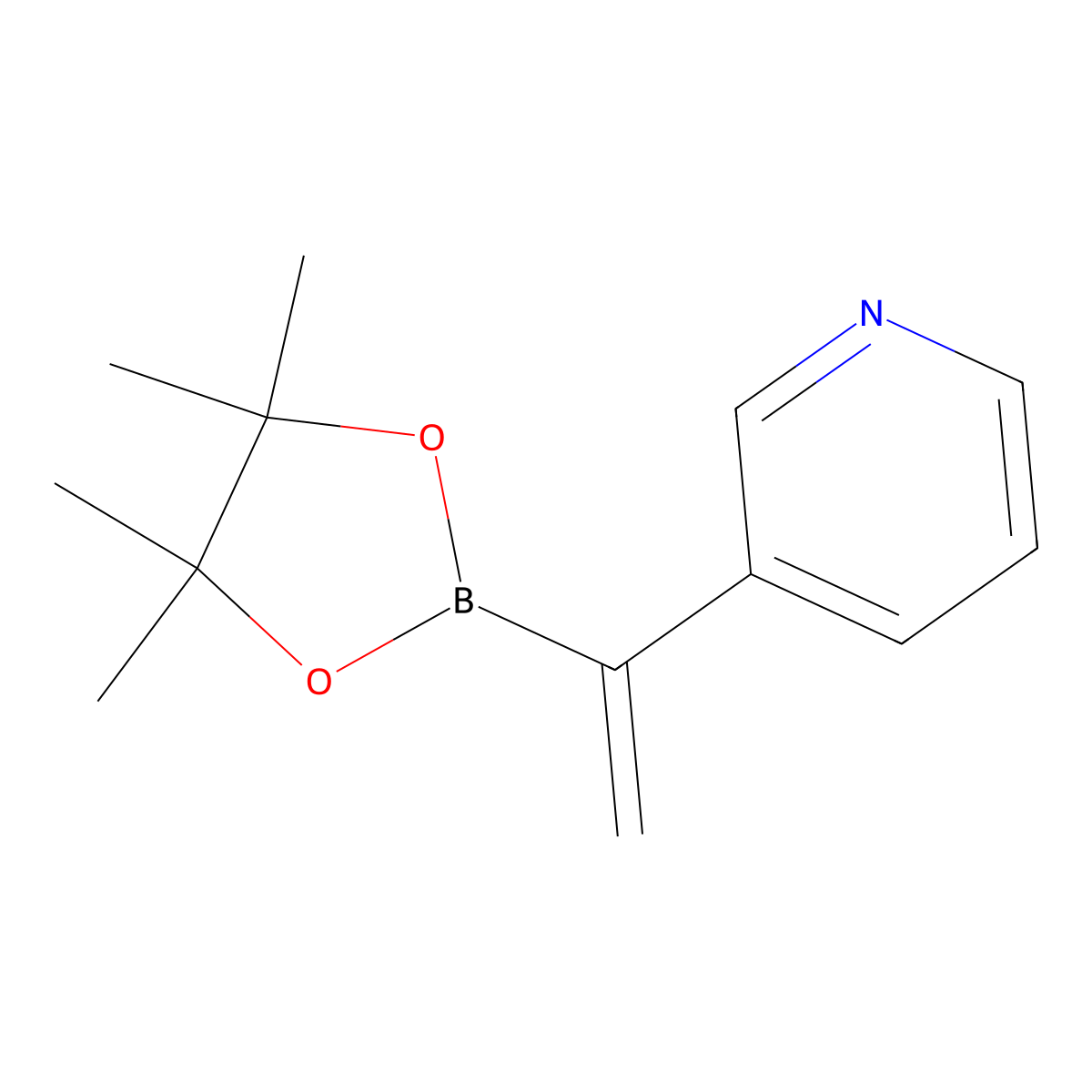 3-(1-(4,4,5,5-Tetramethyl-1,3,2-dioxaborolan-2-yl)vinyl)pyridine molecular structure, CAS 2374706-89-3