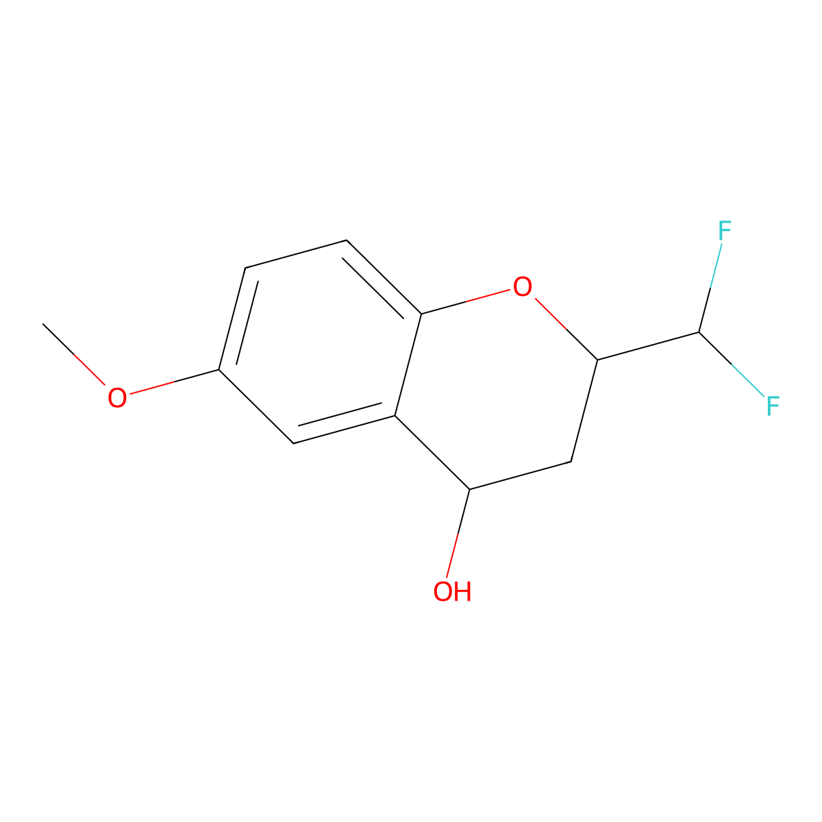 cis-2-Difluoromethyl-6-methoxychromane-4-OL molecular structure, CAS 2374757-97-6