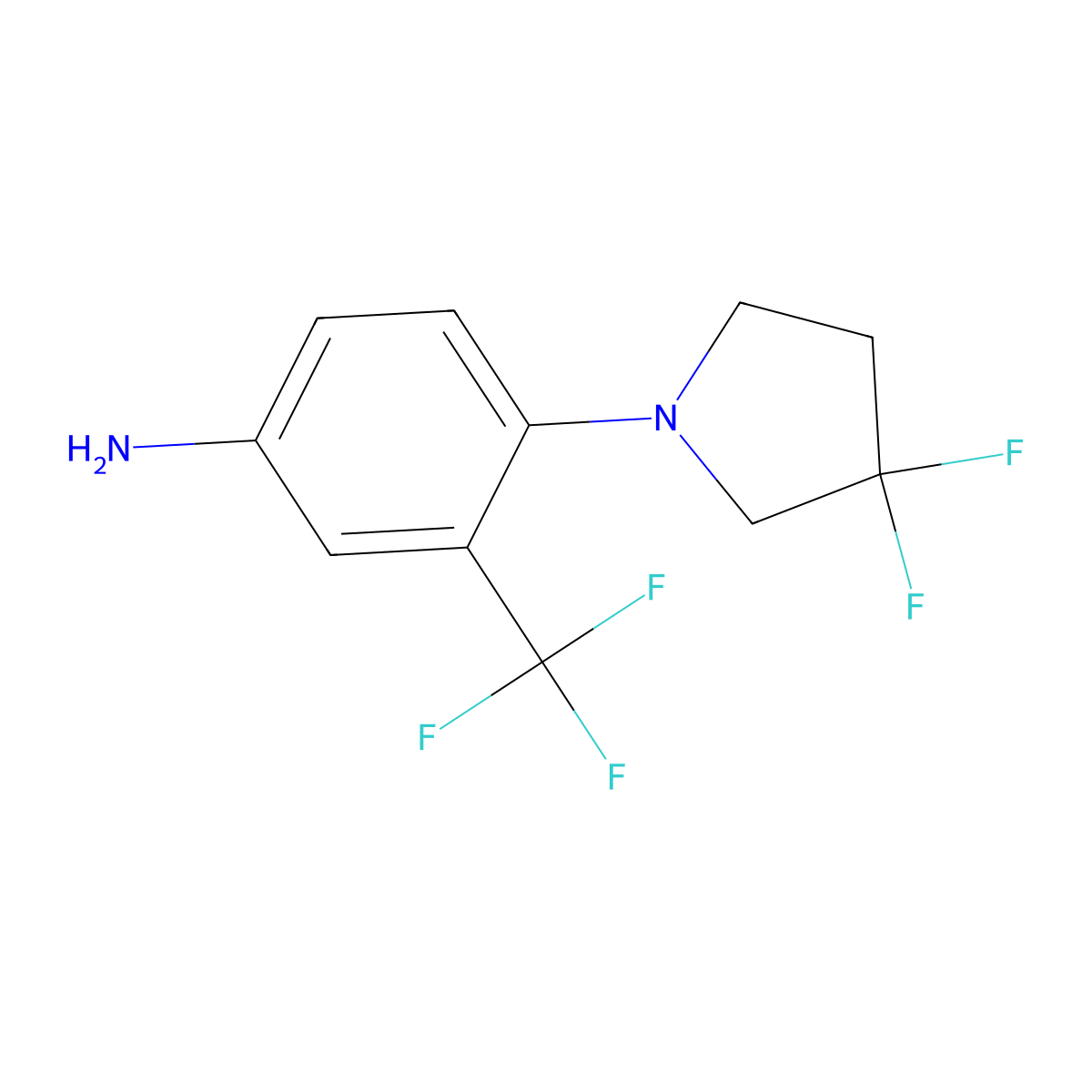 4-(3,3-Difluoropyrrolidin-1-yl)-3-(trifluoromethyl)aniline molecular structure, CAS 2374758-05-9