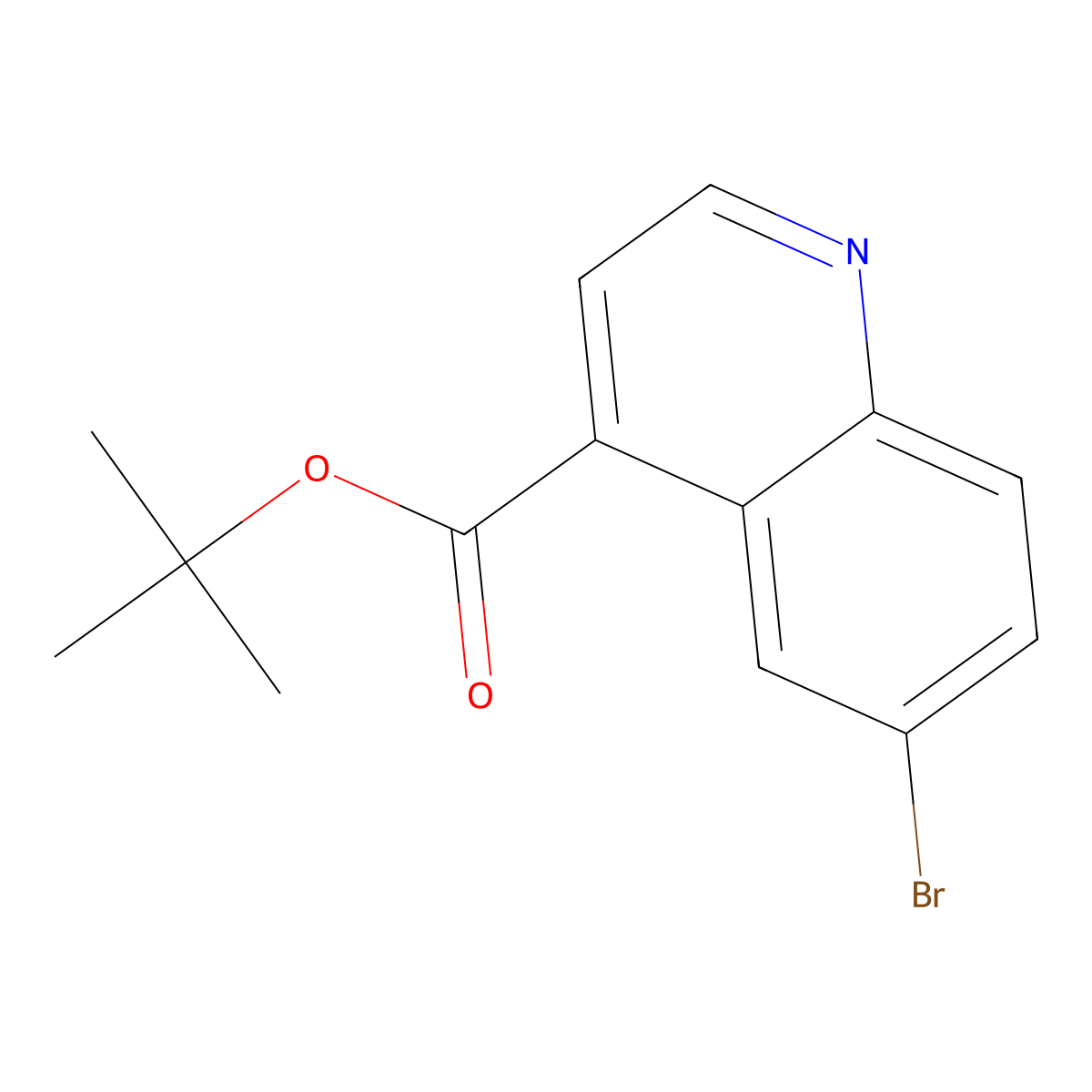 tert-Butyl 6-bromoquinoline-4-carboxylate molecular structure, CAS 2374782-77-9