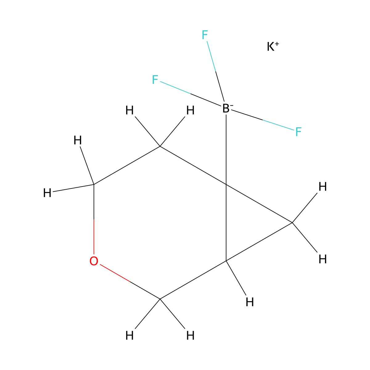 Potassium trifluoro({3-oxabicyclo[4.1.0]heptan-6-yl})boranuide molecular structure, CAS 2374786-94-2