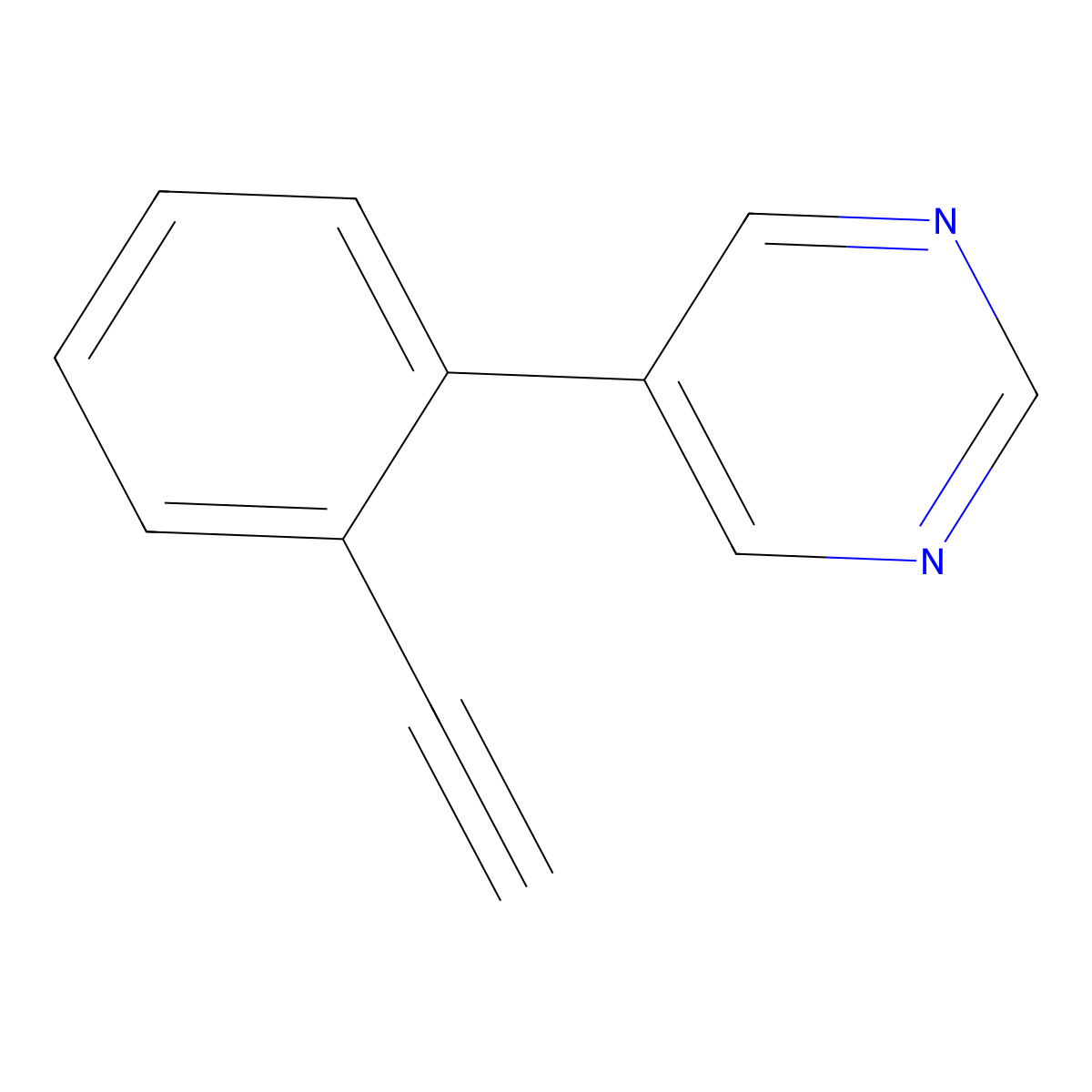 5-(2-Ethynylphenyl)pyrimidine molecular structure, CAS 2374825-67-7