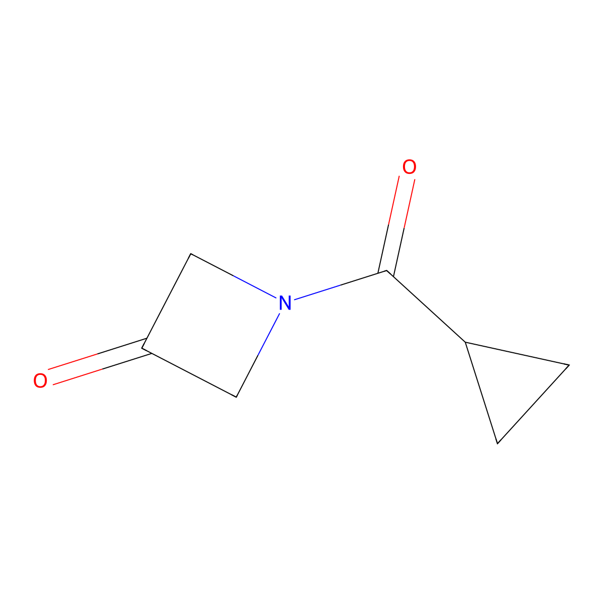 1-Cyclopropanecarbonylazetidin-3-one molecular structure, CAS 2374854-99-4