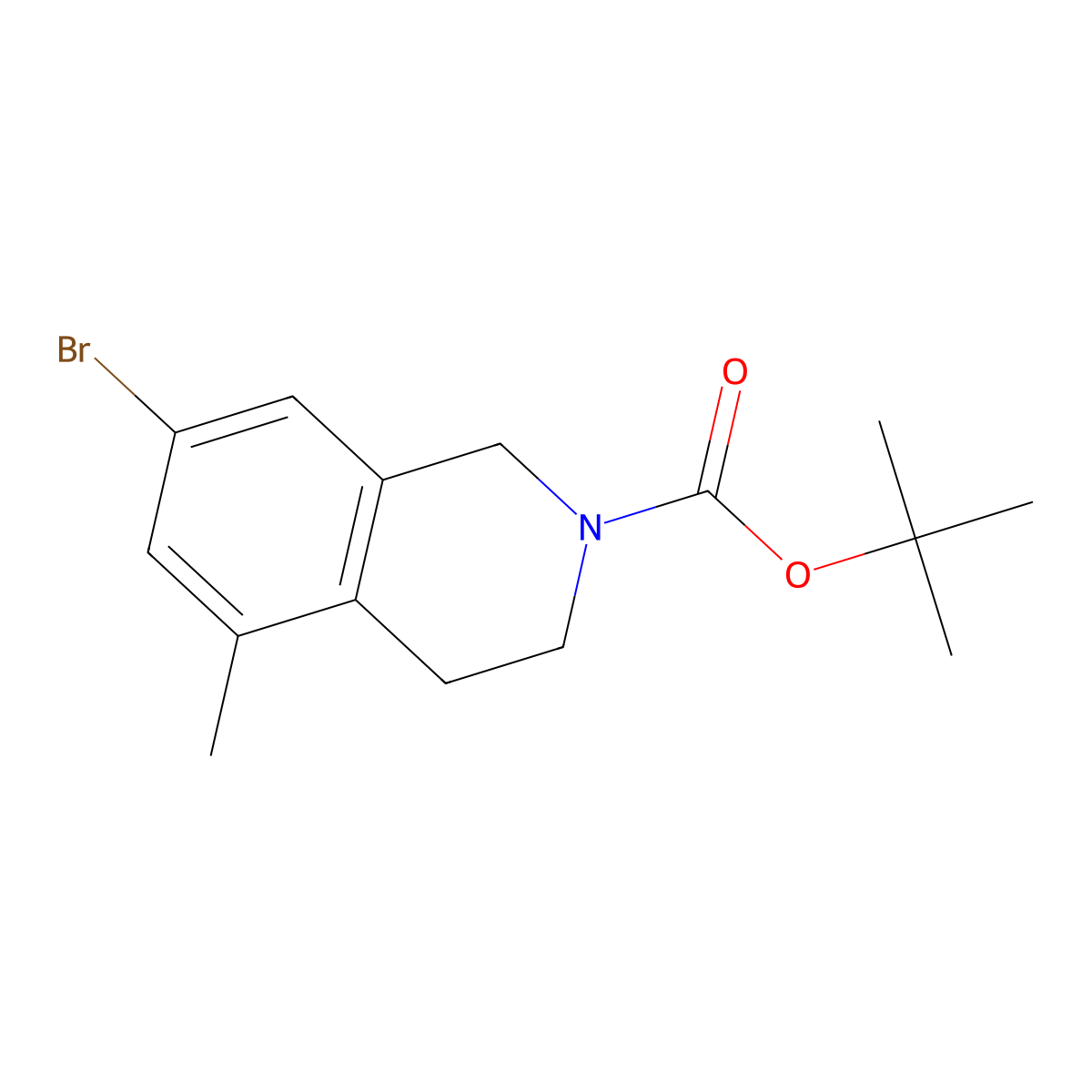 tert-Butyl 7-bromo-5-methyl-3,4-dihydroisoquinoline-2(1H)-carboxylate molecular structure, CAS 2374908-83-3
