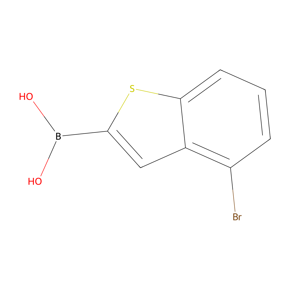 (4-BromobenZo[b]thiophen-2-yl)boronic acid molecular structure, CAS 2374946-03-7