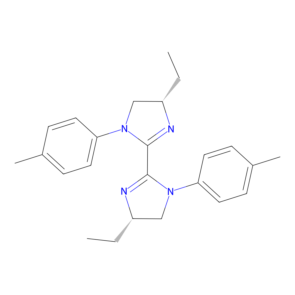 (4S,4'S)-4,4'-Diethyl-1,1'-DI-P-tolyl-4,4',5,5'-tetrahydro-1H,1'H-2,2'-biimidazole molecular structure, CAS 2374958-81-1